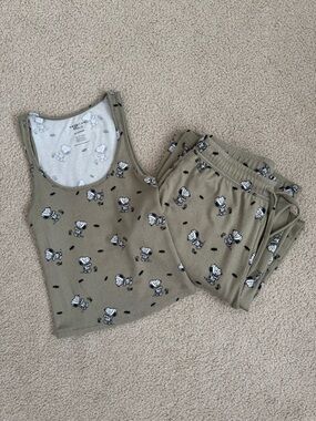 AE Luxe Plush Snoopy Halloween Tank Top & Pant PJ Set